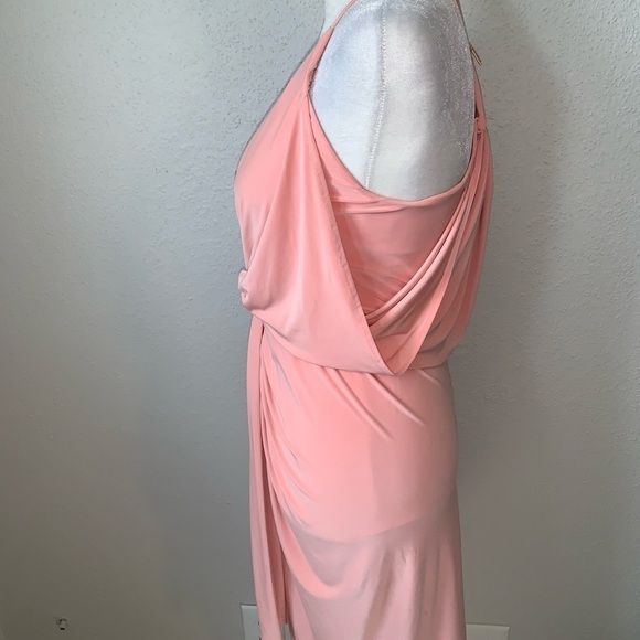 Misa Domino Front Tie Peach Pink Size XS - Picture 4 of 7